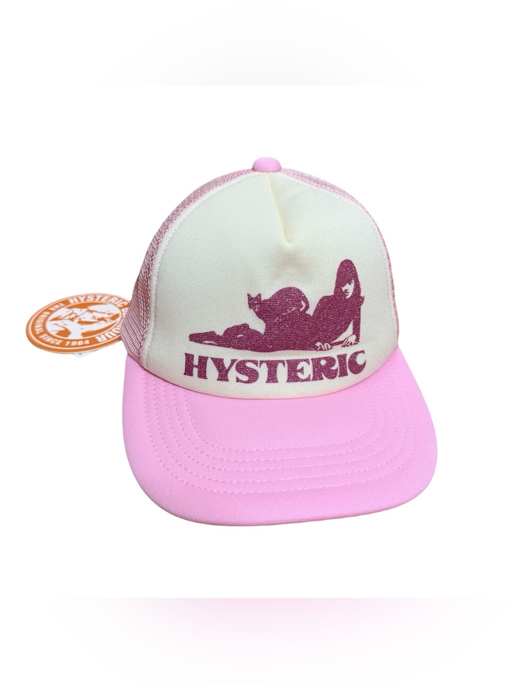 Hysteric Glamour pink trucker hat